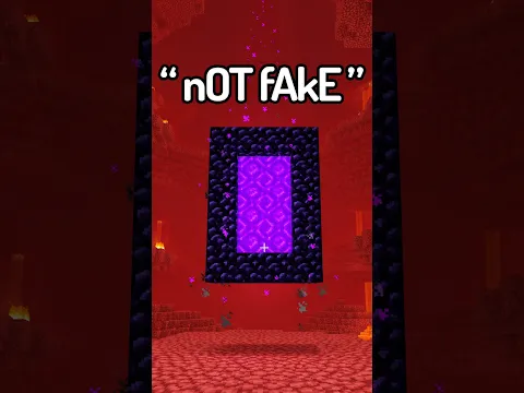 FAKE Minecraft Speedrunner with FLOATING PORTAL