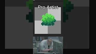 Noob Artist vs Pro Artist creating PIXEL ART bush