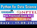 Python for Data Science Non Proctored Exam set 2 Nptel Answers Live Stream