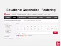 Equations Factoring Quadratics