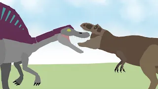Dinosaurs Battles: Tyrannosaurus vs Spinosaurus - Dinosaurs Cartoons
