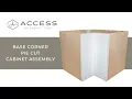 Access Base Corner Pie Cut Cabinet Assembly - Access by Cabinet Joint Modern Frameless Cabinets