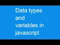 Javascript Variables Data Types Javascript Tutorial For Beginners