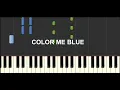 COLOR ME BLUE AKANE EASY PIANO TUTORIAL / TECLADO TUTORIAL