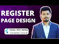 How To Design Registration Login Page Using Bootstrap Part 3 Flutter PHP Mysql Series