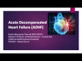 Acute Decompensated Heart Failure Readiness Lecture 04-17-17