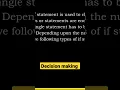 Decision making in C