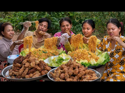 Download MP3 Irresistible Village Dish: Cooking Dried Black Noodles Chicken Thighs Recipe @KitchenFoods