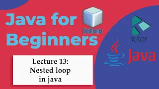 Lecture 13 Nested loops nested for loop with example in Java in Urdu Hindi The kacs