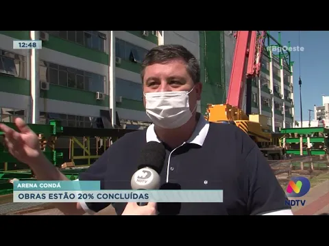 Esporte: obras da Arena Condá estão 20% concluídas, vôlei de Chapecó comemora bons resultados