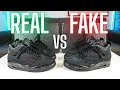 REAL vs FAKE REPLICA UA JORDAN 4 BLACK CAT 2025 LEARN TO DISTINGUISH THEM