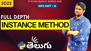 Instance Method in Python oops concepts Python tutorials