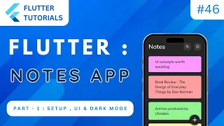 Flutter Notes App Part 1 Flutter Tutorial App Development Tutorials - Flutter