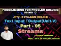 Part - 95 Streams Text Input Output