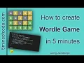 Wordle Game in 5 minutes - JavaScript
