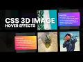 Responsive CSS 3D Image Hover Effects 3D Flip Card Effect On Hover Using HTML CSS