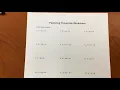 Factoring Trinomials Worksheet