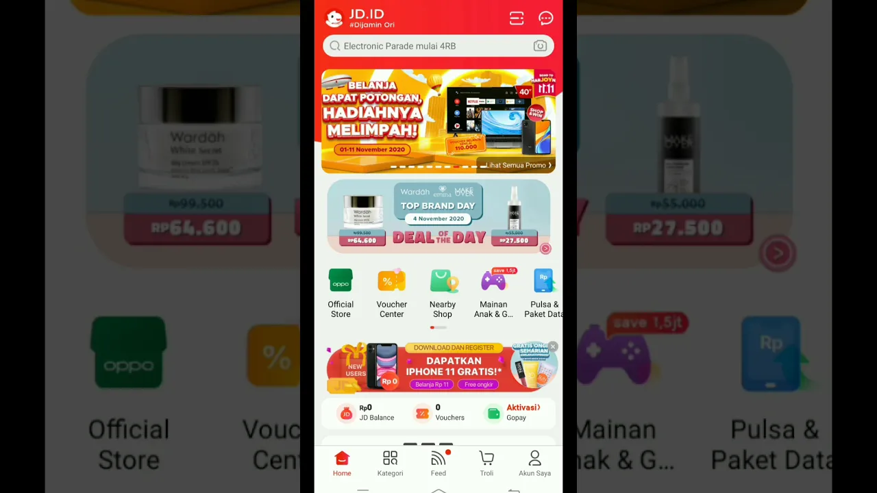 Cara Lihat Daftar Kode Voucher Di Aplikasi JD.ID