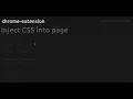Inject CSS into page - extension