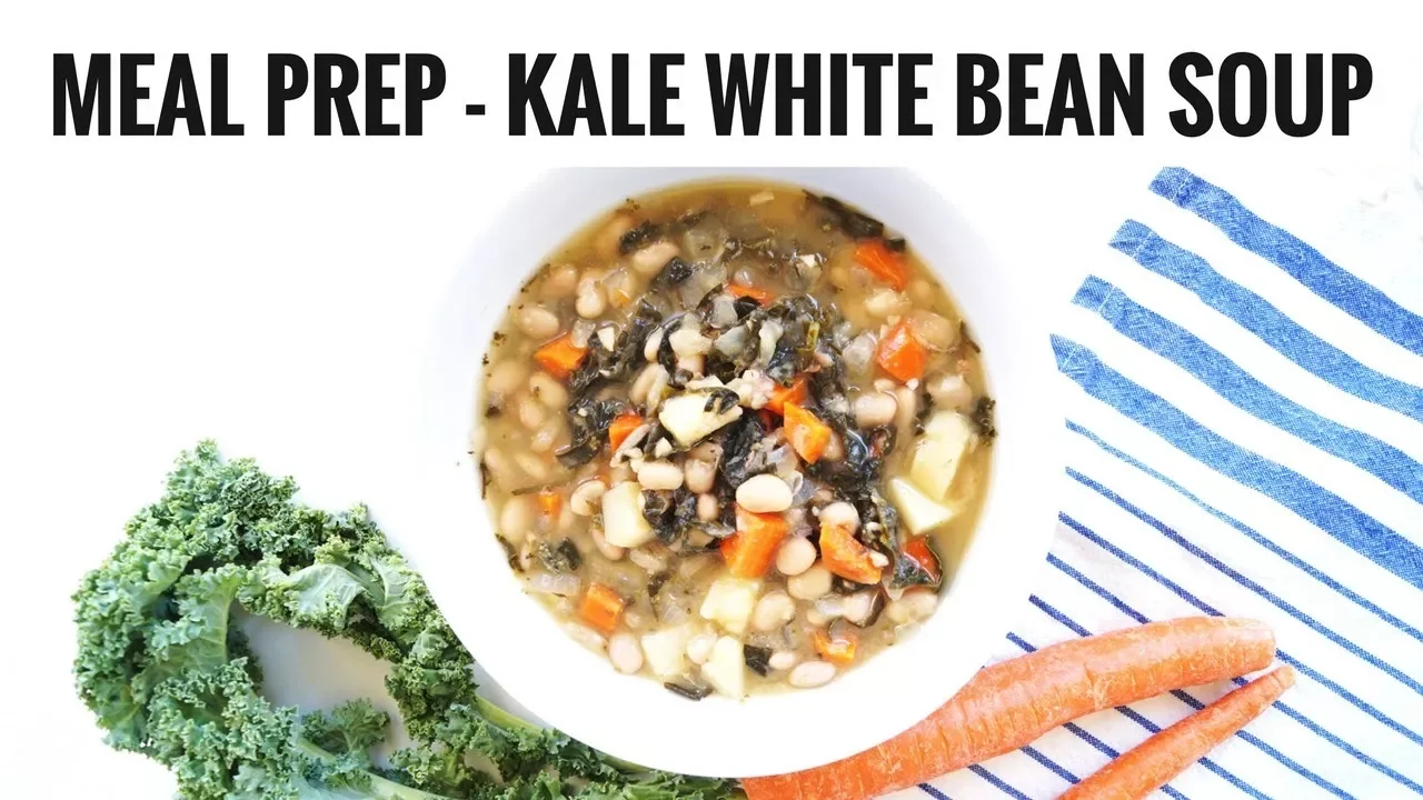 MEAL PREP WITH ME! Kale & White Bean Soup   Healthy Recipe   HealthyGroceryGirl.com