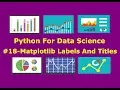 Matplotlib Adding Label And Title