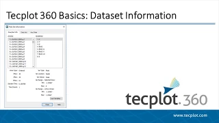 Dataset Information in Tecplot 360