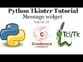 Message Widget in Python tkinter