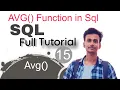 Avg Function In Sql server Sql Full Tutorial part -