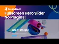 Fullscreen Hero Slider in WordPress with Breakdance Website Builder
