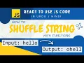 How to Write JavaScript Function Code to Shuffle a String Strings Shuffling in Urdu Hindi
