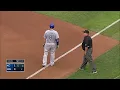 KC@MIN: Dozier's sliding play gets a tough out