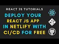 How to deploy ReactJS app in netlify for free with Auto Deployment
