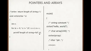 Pointers and Strings