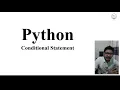 L8 Python Conditions if else elif Nested if English