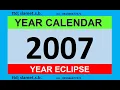 calendar year 2007