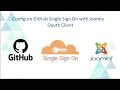 GitHub Single Sign On OAuth OIDC SSO Login into Joomla using GitHub Joomla GitHub SSO
