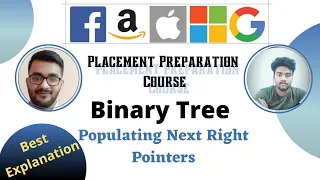 Populating Next Right Pointers in Each Node Binary Tree 11 Placement Preparation Series C