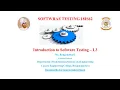 VTU ST 18IS62 M1 L3 Introduction to Software Testing