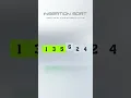 Insertion sort algorithm explanation using 3D explanation