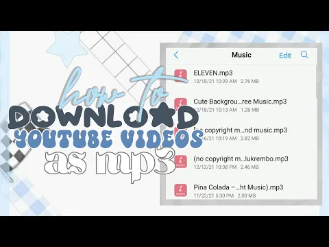 Download MP3 how to download youtube videos as mp3/audio (new!)