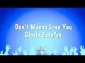 Download Lagu Don't Wanna Lose You - Gloria Estefan (Karaoke Version)