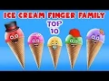 Lagu Ice Cream Finger Family Song | Top 10 Finger Family Songs | Daddy Finger Rhyme