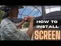 How to install screen mesh Replace your pool screen or Rescreen your screen porch