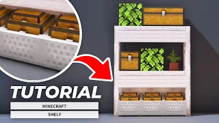 【マイクラ家具】新しい棚の作り方!(JAVA/統合版対応) | New Shelf Design