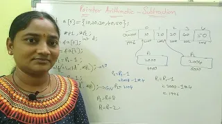 C Language Pointers in C Part-6 Pointer Subtraction in C Telugu Scit Tutorial