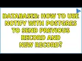 Databases How to use NOTIFY with postgres to send previous record and new record