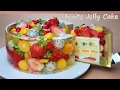 Cup Measurement Beautiful Fruit Jelly Cheesecake Recipe Vanilla Sponge Cake ASMR