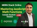 MERN Stack Online Mastering JavaScript Math Functions Canada Student Session Live