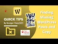 How To Find Missing WordPress Posts Using MyPHP and SQL Databases