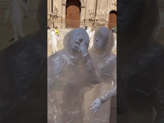 ⁣The people of Granada, Spain, pay tribute to Palestine in front of the cathedral #Spain